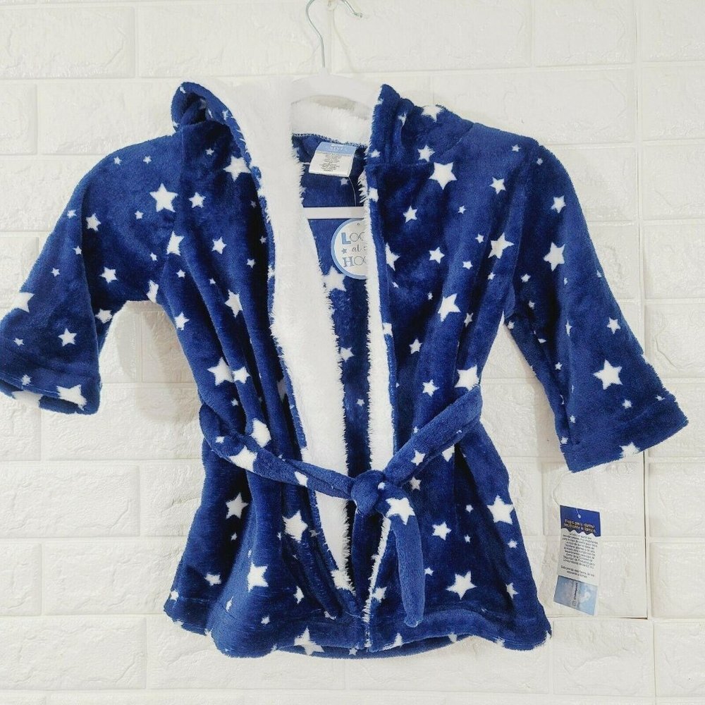 Max and Olivia Look at My Hood Kid's Mini Robe 2T